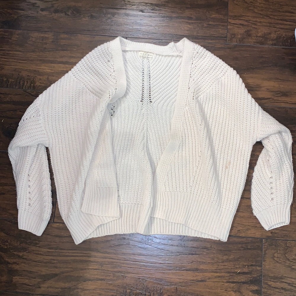 White Oversized Cardigan.